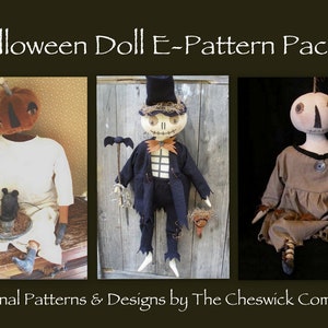 POBIERZ PDF DIY „Lalka na Halloween” Pakiet wzorów autorstwa cheswickcompany