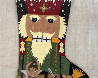 Ready to Ship ** FINISHED PIECE ** The Nutcracker Stocking by cheswickcompan