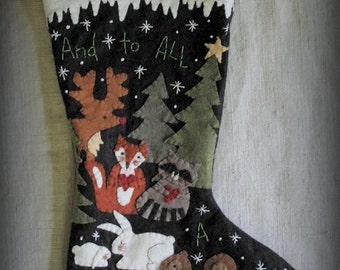 PDF DOWNLOAD DIY To All A Good Night Stocking Pattern by cheswickcompany