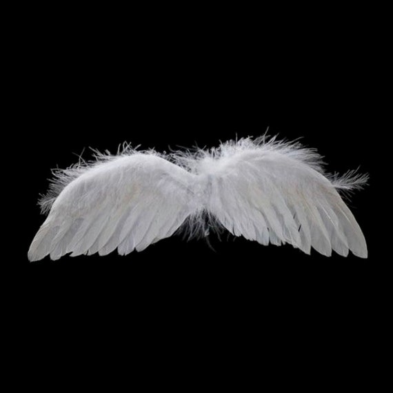 White Feathered Angel Wings - Angel Wings - Doll Supplies - Craft Supplies