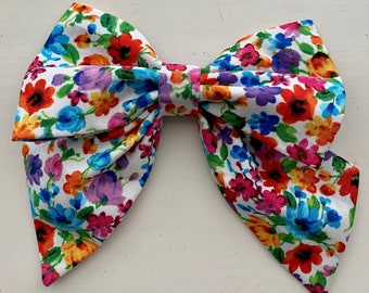 Floral Dog Bow