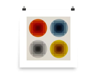 Four Squared Circles 16x16” Art Print