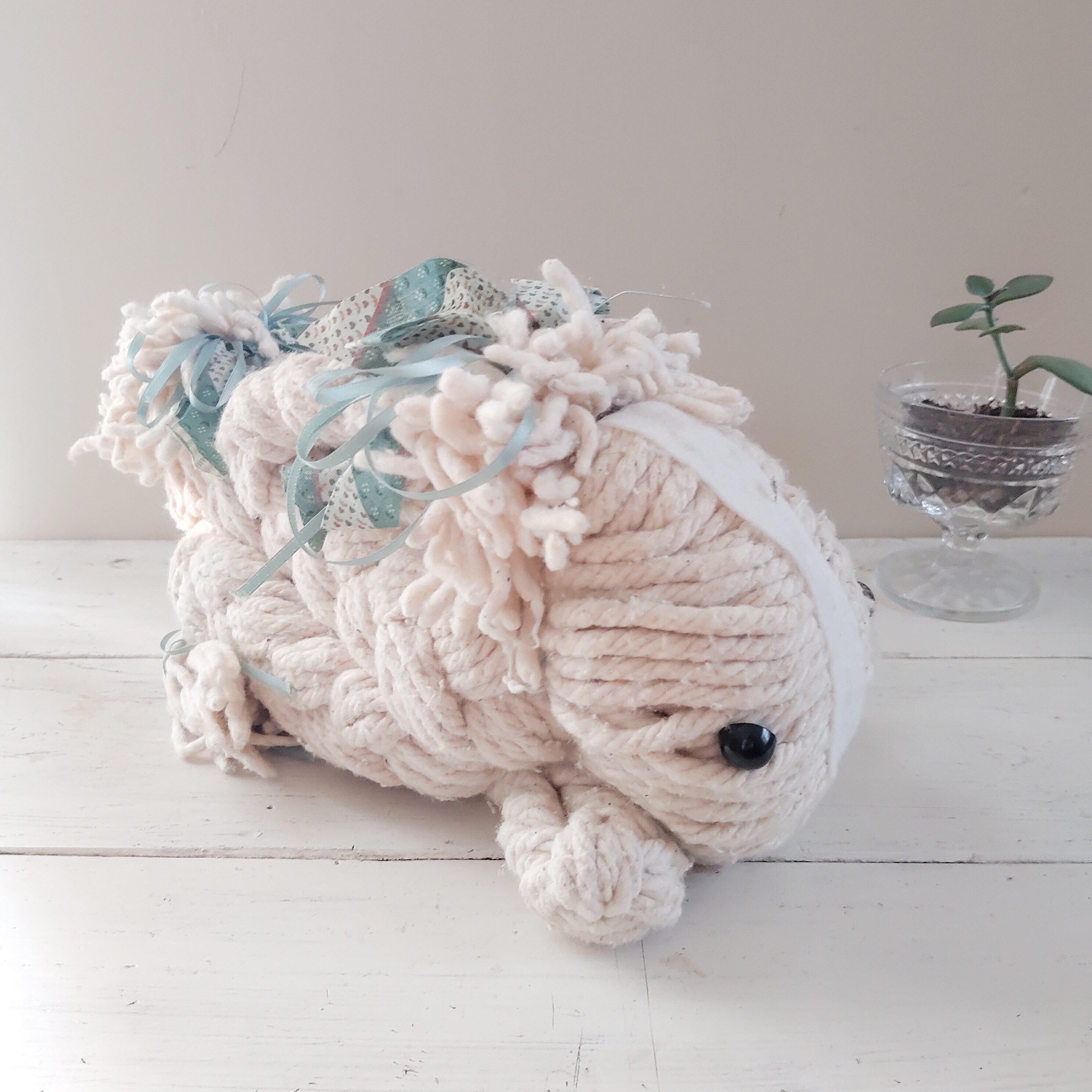 Vintage handmade mop bunny Etsy