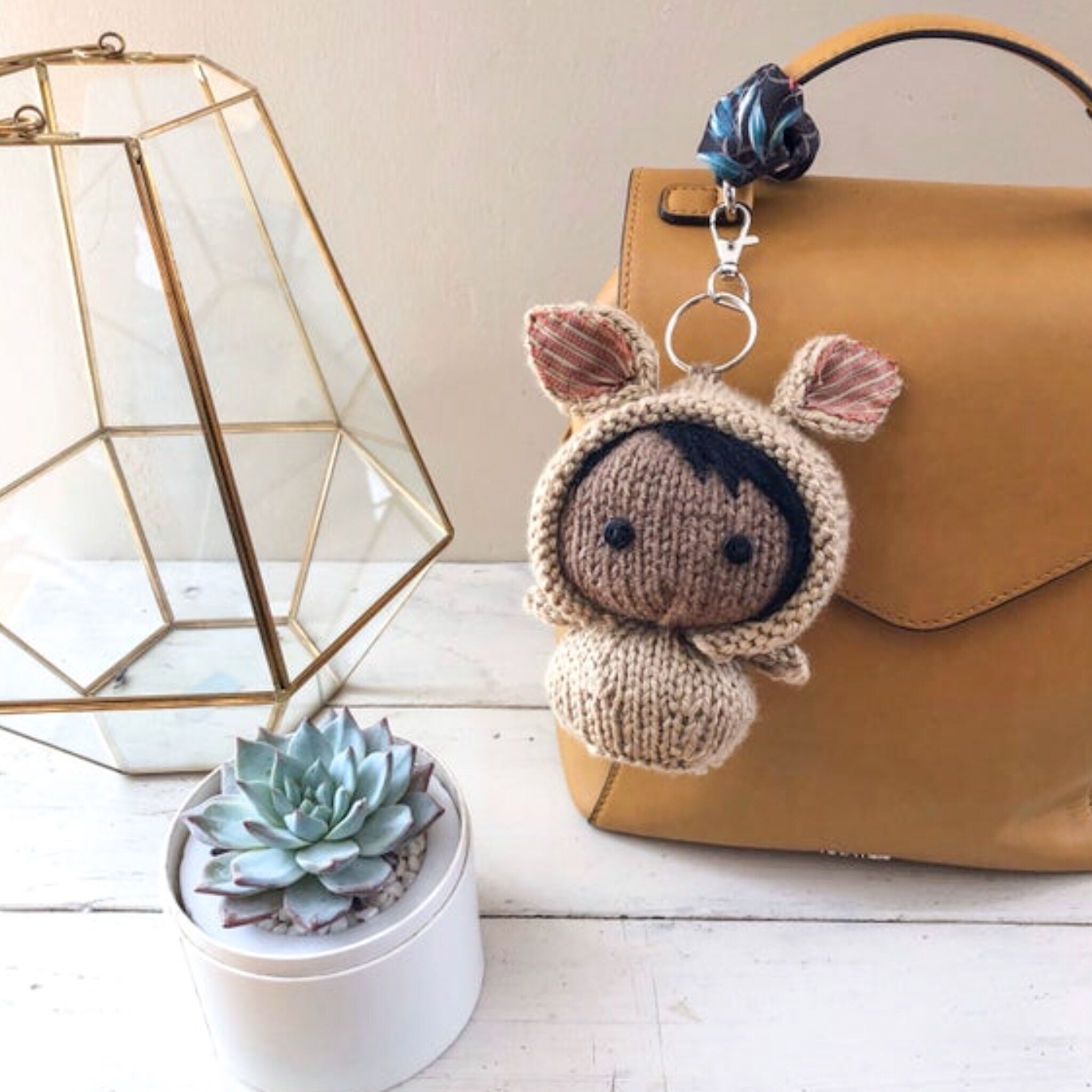 Cute Plush Bunny stuffed animal keychain | Etsy