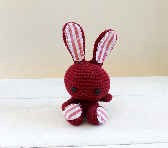 red bunny stuffed animal