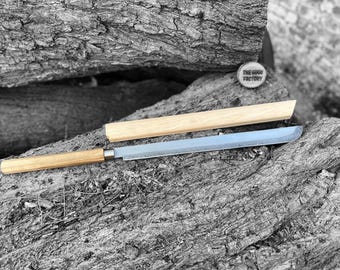 Custom Handmade Damascus Steel Katana Sword: Japanese Samurai Gift