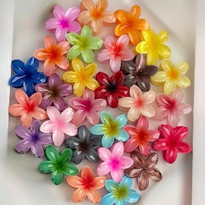 Haarklauwclips grote hibiscusbloem