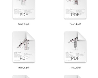 Architectural Detail Reference Set | 10 Typical Eaves Details | High-Resolution PDF en/de | PDF Download