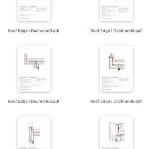 Architectural Detail Reference Set | 10 Typical Roof Edge Details | High-Resolution PDF en/de | PDF Download