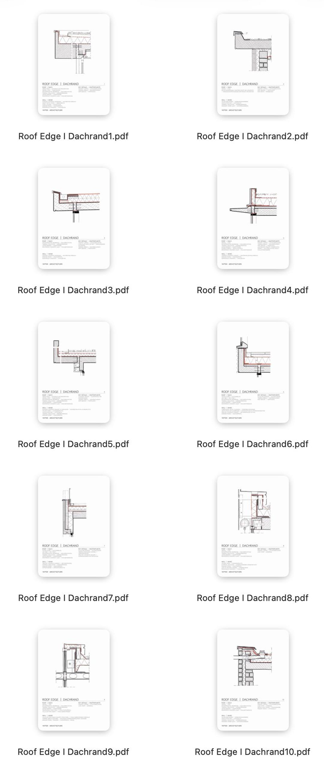 Architectural Detail Reference Set | 10 Typical Roof Edge Details ...