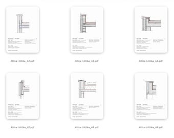 Referentieset met architectonische details | 10 typische Attica-details | PDF in hoge resolutie (Engels/Duits) | PDF-download