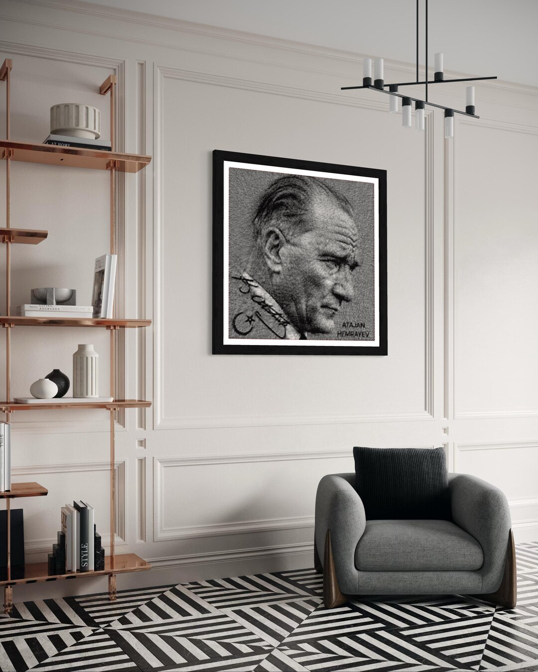 Mustafa Kemal Atatürk String Art – Handmade Filography Wall Decor ...