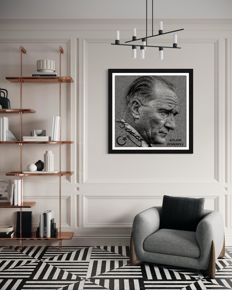 Mustafa Kemal Atatürk String Art – Handmade Filography Wall Decor ...