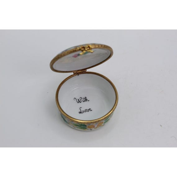 Rochard Limoges Trinket Box: Hand Painted Porcela… - image 7