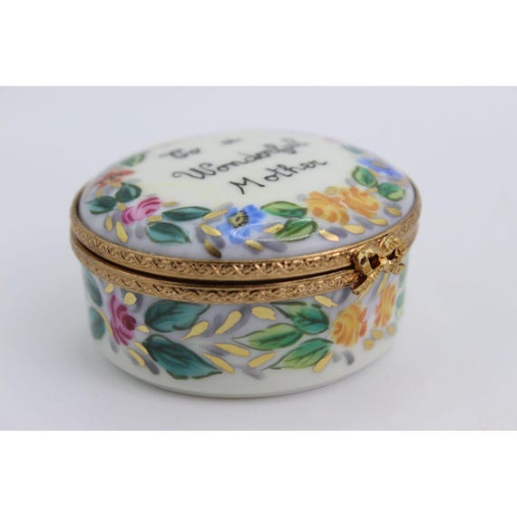 Rochard Limoges Trinket Box: Hand Painted Porcela… - image 10