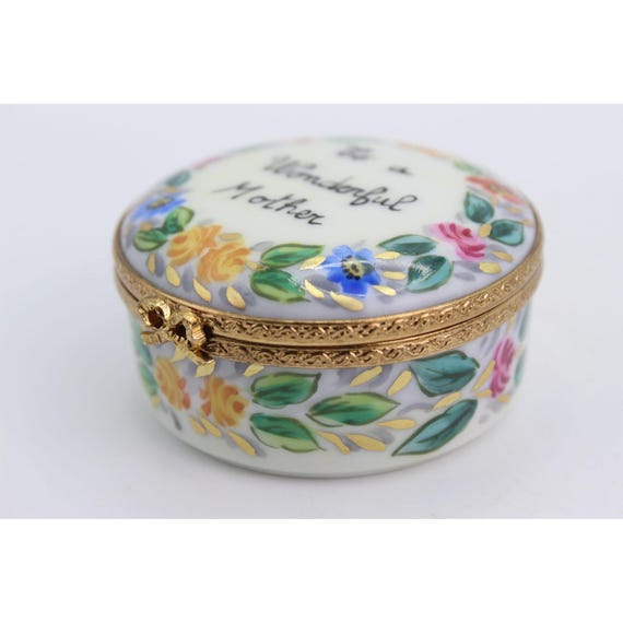 Rochard Limoges Trinket Box: Hand Painted Porcela… - image 9