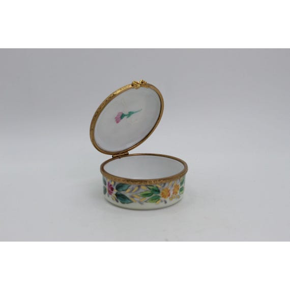Rochard Limoges Trinket Box: Hand Painted Porcela… - image 6