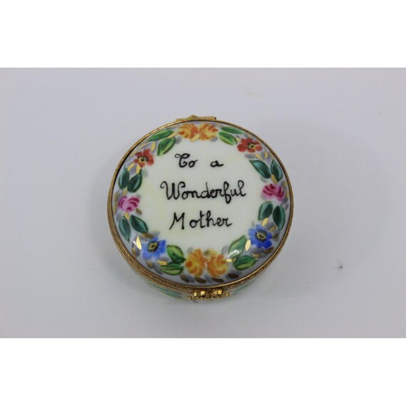 Rochard Limoges Trinket Box: Hand Painted Porcela… - image 2