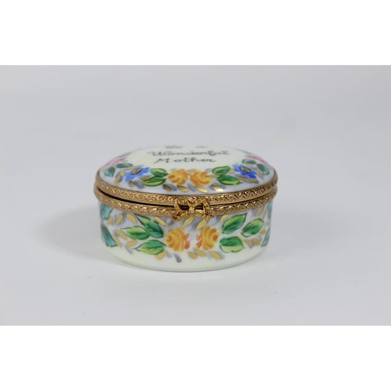 Rochard Limoges Trinket Box: Hand Painted Porcela… - image 3