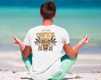 Tropical Tiki Bar Tee, Vintage Summer Shirts, Unisex Jersey T-Shirt, Fun Graphic Tee, Beach Party Outfit, Vacation Essential