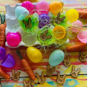 Gettoni coniglietto uovo di Pasqua SVG 3D per laser cutter - Glowforge / OMTech / xTool