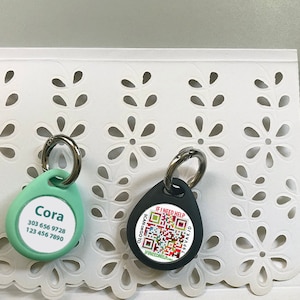 Personalized Airtag Keychain AirTag Case GPS Tracking ID Keychain for Kids & People with Special Needs QR Name Airtag Holder for Elderly
