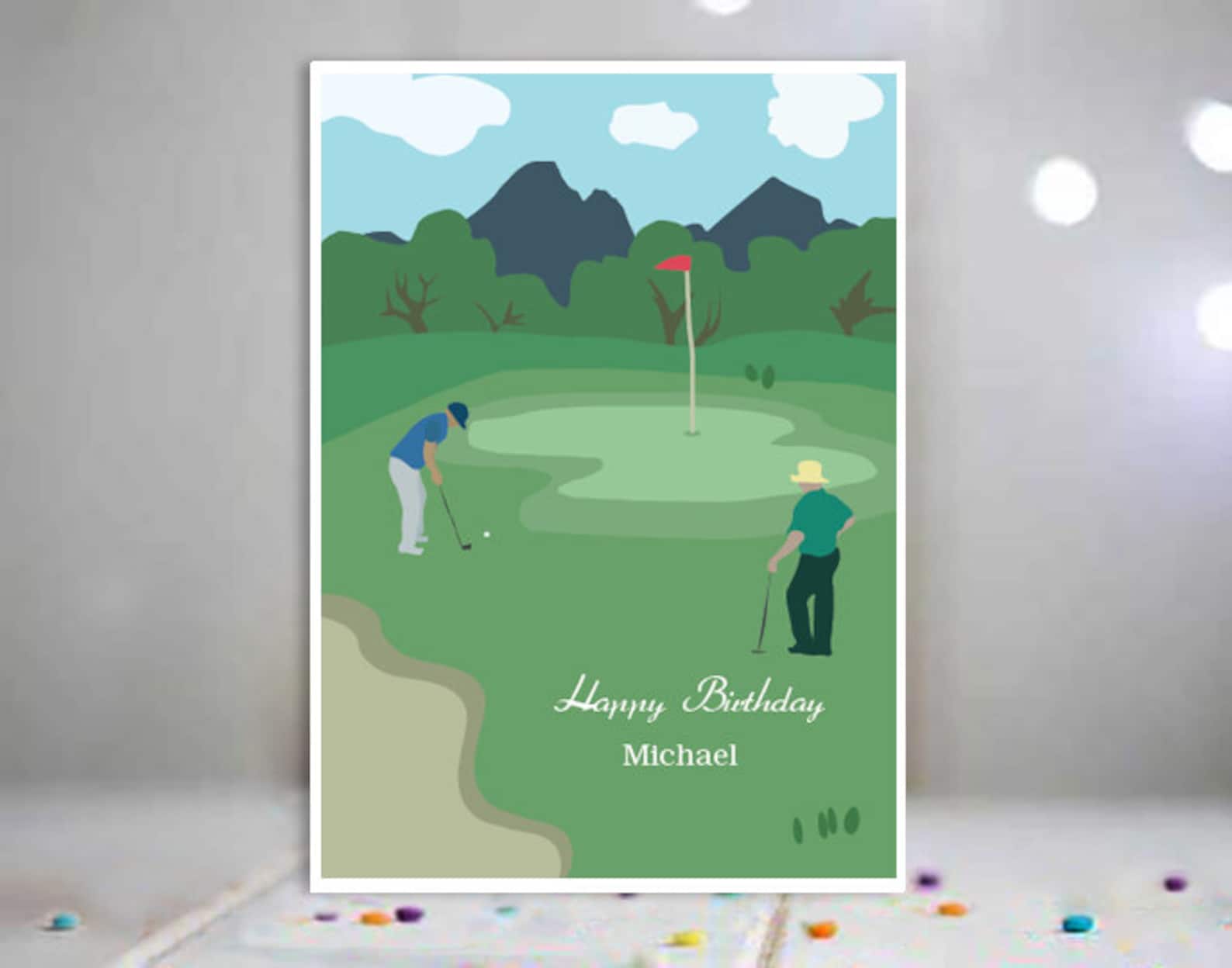 Personalized Golf Greeting Card for Him Golfer Card / Fun Etsy