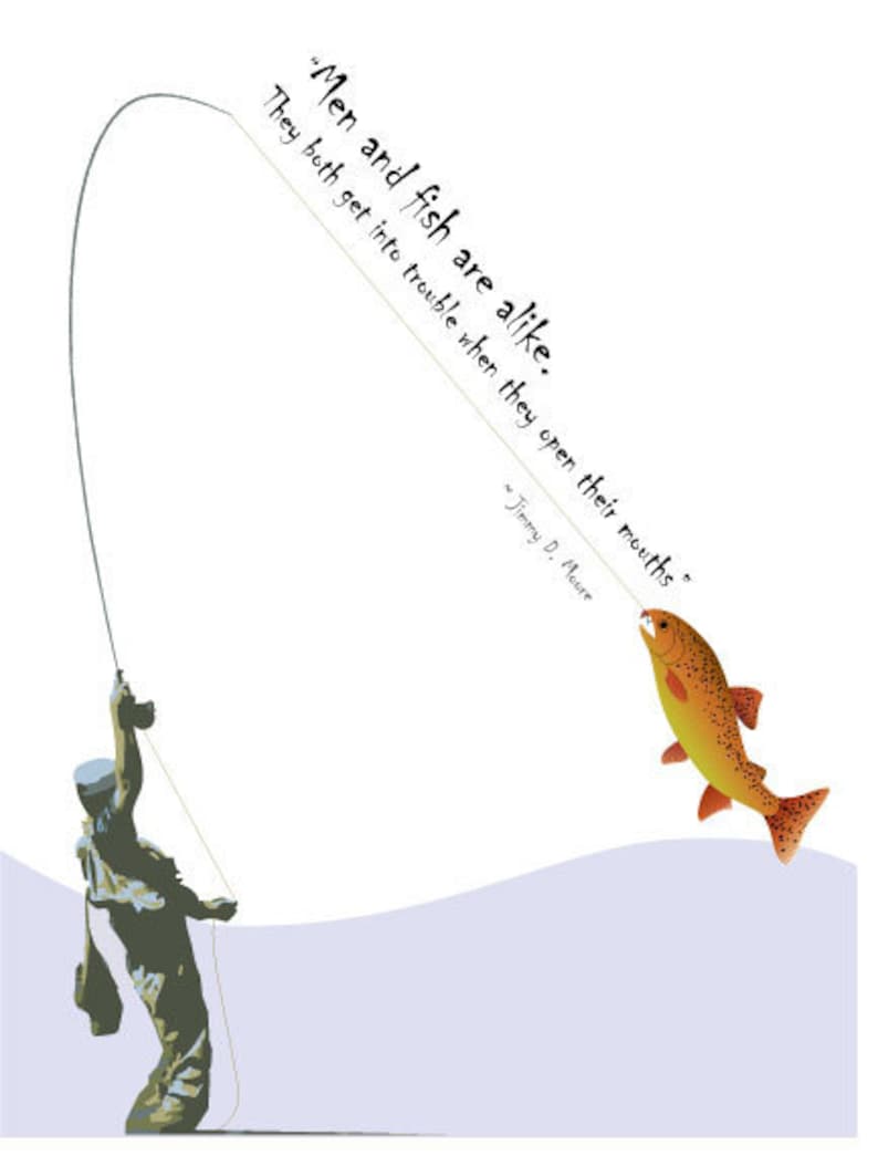 a card for your favorite fisherman Men and Fish Are Alike Greeting card for Papa Funny fishing birthday card Father/'s Day Fishing Card