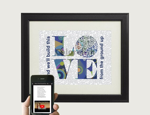 From The Ground Up By Dan Shay First Dance Lyrics Art Qr Etsy