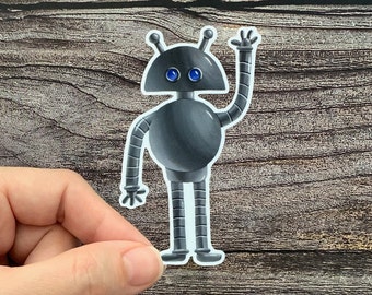 Cute Robot Sticker, Kawaii Robots, Android Stickers, STEM Stickers, Cute Toy Stickers, Kid Core Stickers, Cute Robot Gifts