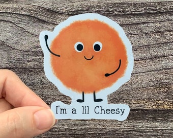 Pegatina de bola de queso kawaii: regalo impermeable para amantes de los Cheetos