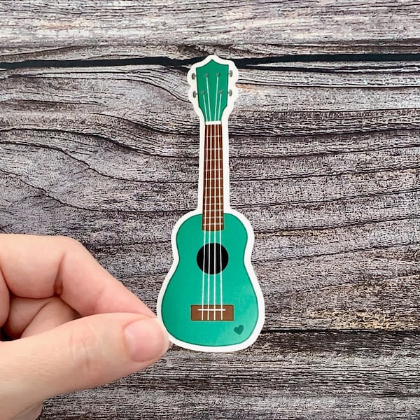 Ukulele Sticker, Ukulele Gift, Hawaii Stickers, Cute Music Stickers, Uke Stickers, Aesthetic Stickers, Hawaiian Stickers, Waterproof Sticker