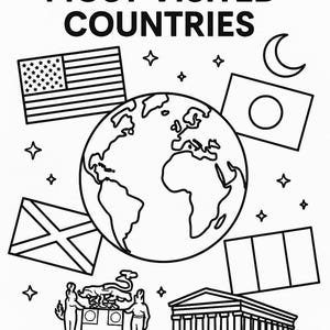 Flags of the World Coloring Book – Educational Geography Activity for Kids | Country Flags | Global Learning Printables | Instant Download