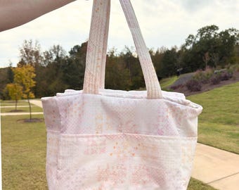 Bolsa de pañales de algodón acolchado hecha a mano – Bolsa de viaje grande