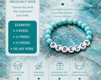 Miscarriage Bracelet for Grieving Mom, Twin Loss Gift, Stillbirth Jewelry, Angel Baby Memorial Bracelet