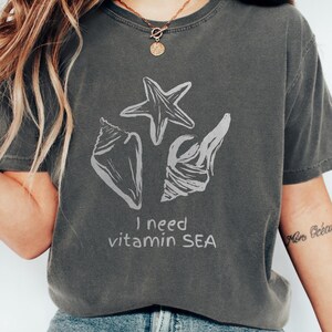Comfort Colors® Sea Shells 90s Vintage Tshirt, Funny Tee, Retro Y2k Ocean Shell, Sea Lovers, Summer Ocean Shirts, Cute Sea Animal, Trend Tee