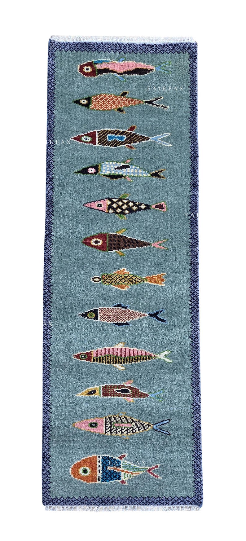 Wool Fish Kitchen Runner