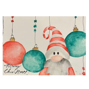 Aquarel kerstkaarten (blanco)