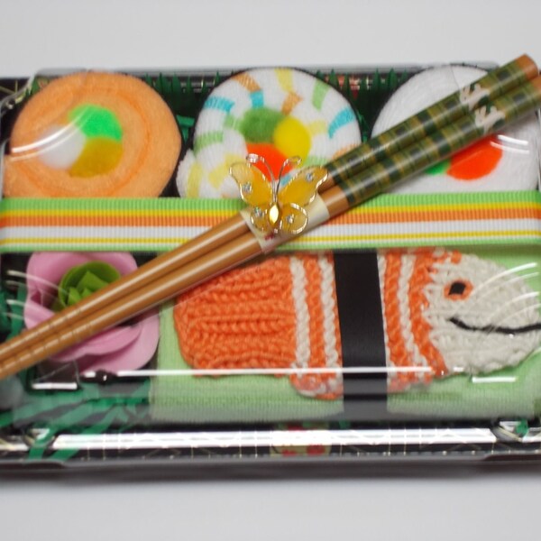 Baby Shower Sushi Baby Gift - Neutral Baby Gift - Orange Tawashi Fish