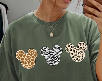 Maglietta Disney Mickey Animal Safari Kingdom, Maglietta Disney Mickey, Maglietta Mickey Head Cheetah, Maglietta Disney Family Vacation, Maglietta Disney Leopard