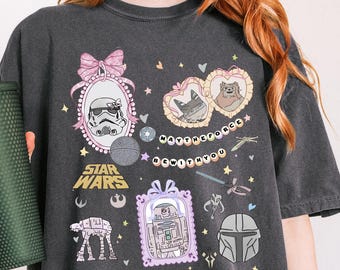 Retro coquette Disney Star Wars shirt boog esthetische Ewok Tee Disney reis shirt Disneyworld Star Wars Tee kawaii Galaxy Tee cadeau Disney shirt