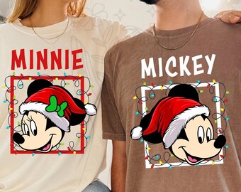 Disney Micky Minnie Weihnachten Shirt, benutzerdefinierte Disney Familie Weihnachten Shirt, Mickey Weihnachten, Weihnachten Familienshirt, Disneyland Weihnachten