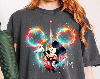 Camiseta vintage de Mickey Mouse, camiseta de Mickey de Disney, camiseta retro de Mickey, camiseta de viaje de Disney, camiseta de Mickey a cuadros, camiseta de Mickey Fantasia