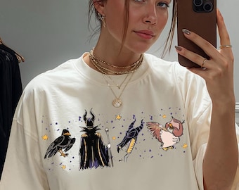 Vintage Disney Villians T-shirt, Bad Witches Villains Shirt, Maleficent Evil Queen Ursula Cruella Sweatshirt, Disneyland Girls Trip Top