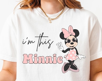 Camiseta "Soy esta Minnie" para niños pequeños, camiseta de 3.º cumpleaños, camiseta de cumpleaños de Minnie Mouse, camiseta de Minnie para los tres años, camiseta de viaje de cumpleaños de Disney
