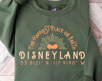 Vintage The Happiest Place On Earth Shirt, Retro Mickey & Minnie Disney Vacation Sweatshirt, Perfect Disney Family Trip Shirt, Sweatshirts