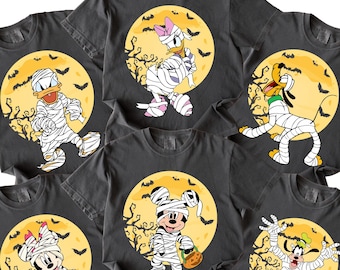 Retro Mickey & Friends Halloween Shirt, Disney Characters Halloween Comfort Colors® Shirt, Halloween Party Tee, Disney Halloween Party Tees