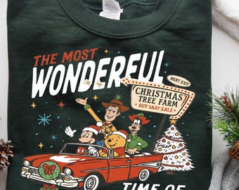 Comfort Colors® It's The Most Wonderful Time of The Year Disney Christmas Shirt,Cartoon Mickey and Friends Christmas Party 2026 Tshirt