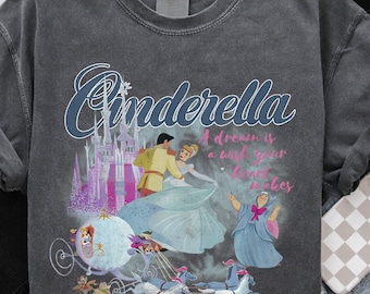 Vintage Disney Cinderella Comfort Colors Shirt, Walt Disney Princess Shirt, Cinderella Shirt, Disneyworld Shirts, Disney Trip 2025 Shirt
