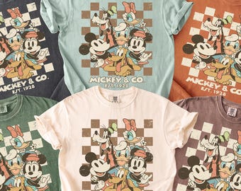 Koszulka Comfort Colors® Retro Mickey & Co 1928, Koszulka Comfort Colors Disneyland, Koszulka Disneyworld, Koszulka rodzinna Mickey and Friends, Koszulki Disney